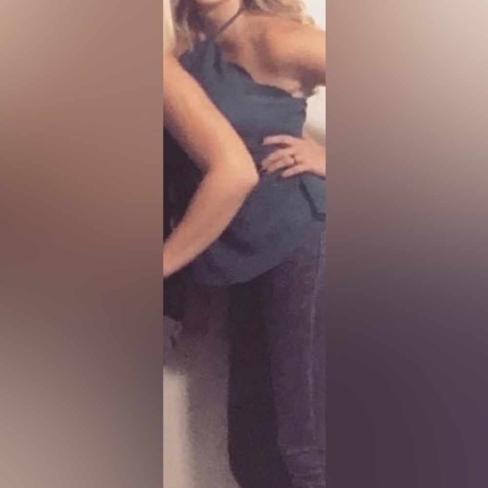 womens scallop high neckline tank